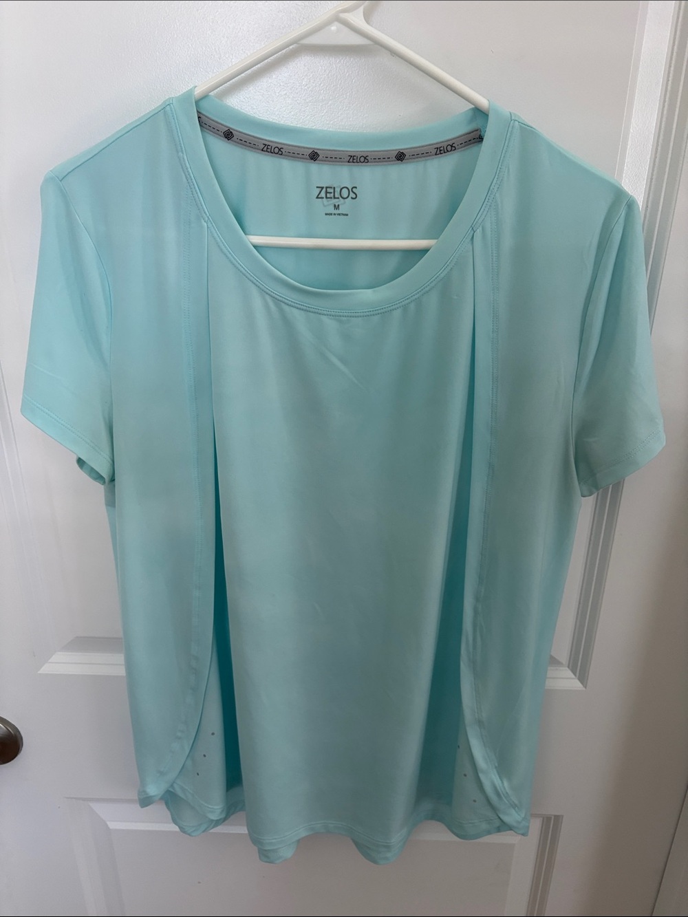 ZELOS Light Aqua Short Sleeve Performance Tee